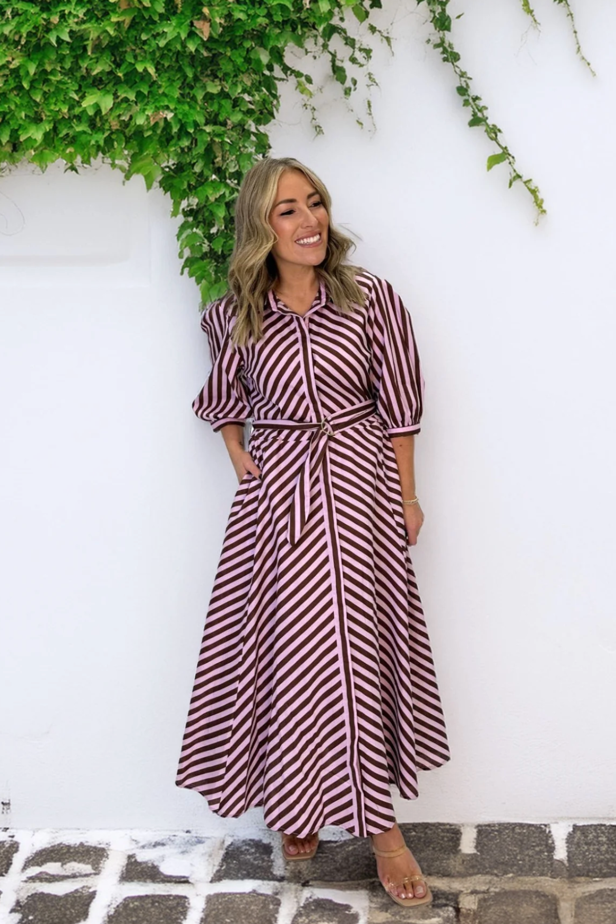 Bianca Dress Pink Chocolate