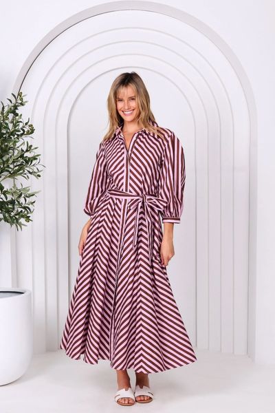 Bianca Dress Pink Chocolate