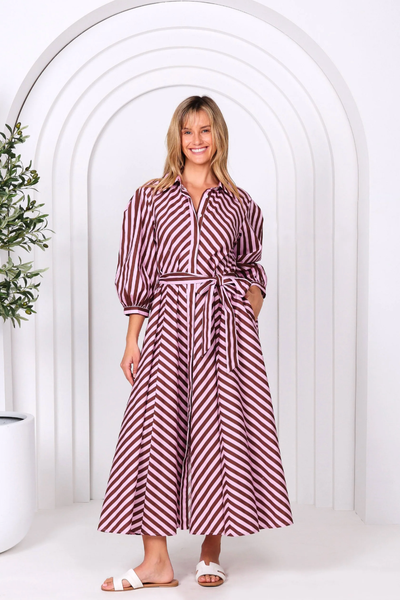 Bianca Dress Pink Chocolate