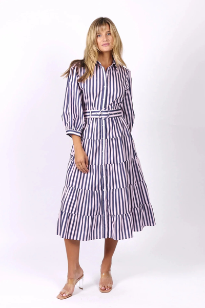 Peyton Dress Pink Stripe