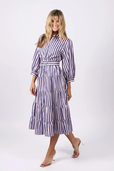 Peyton Dress Pink Stripe