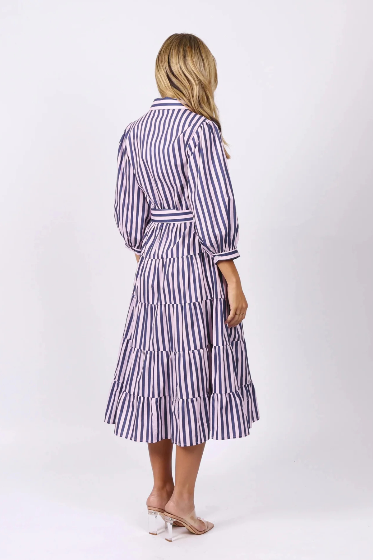 Peyton Dress Pink Stripe