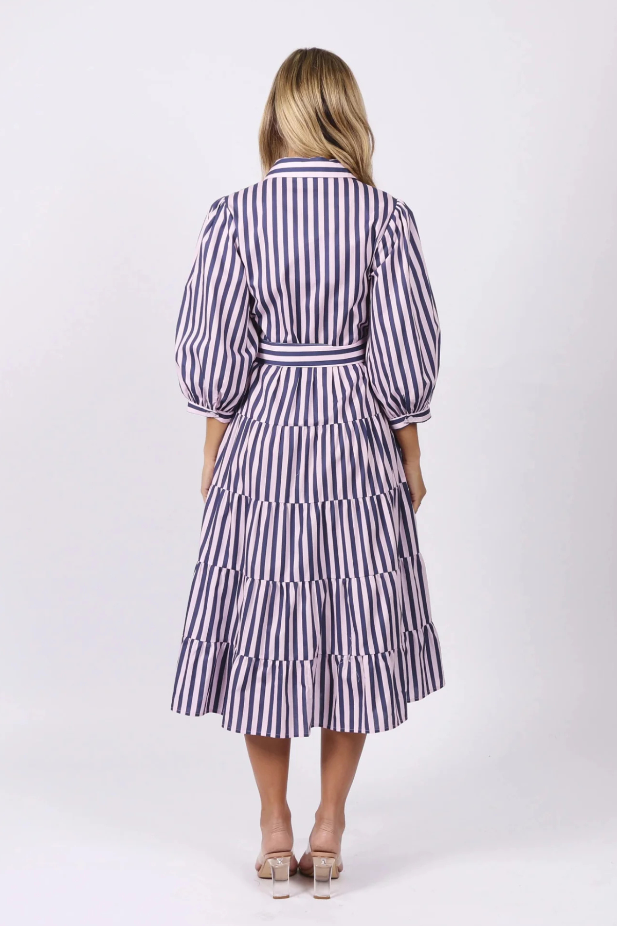 Peyton Dress Pink Stripe