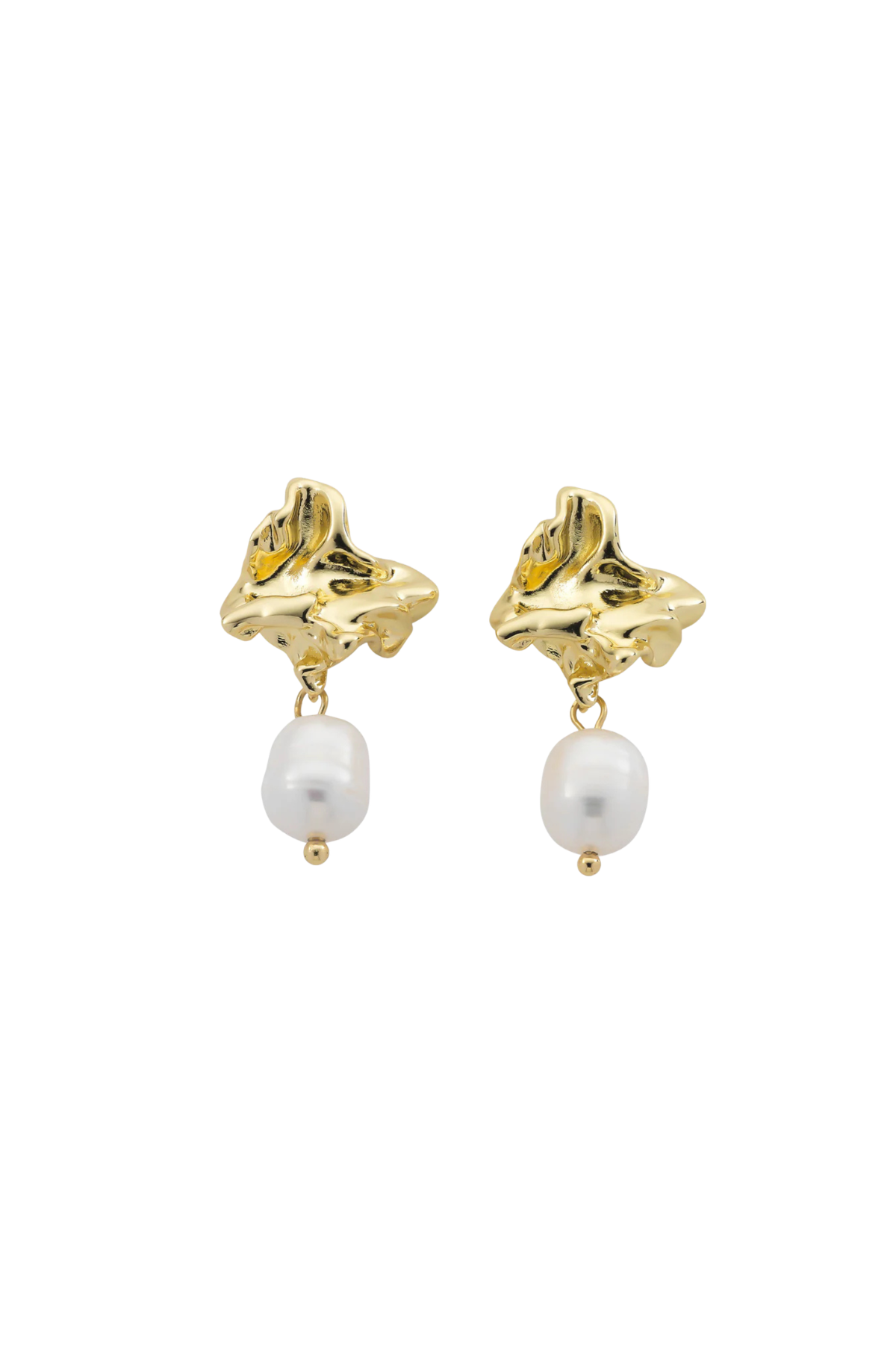 Waverly Gold Pearl Earring