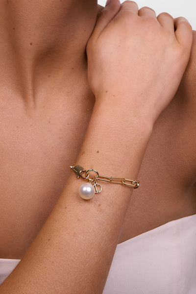 Hayley Gold Pearl Bracelet