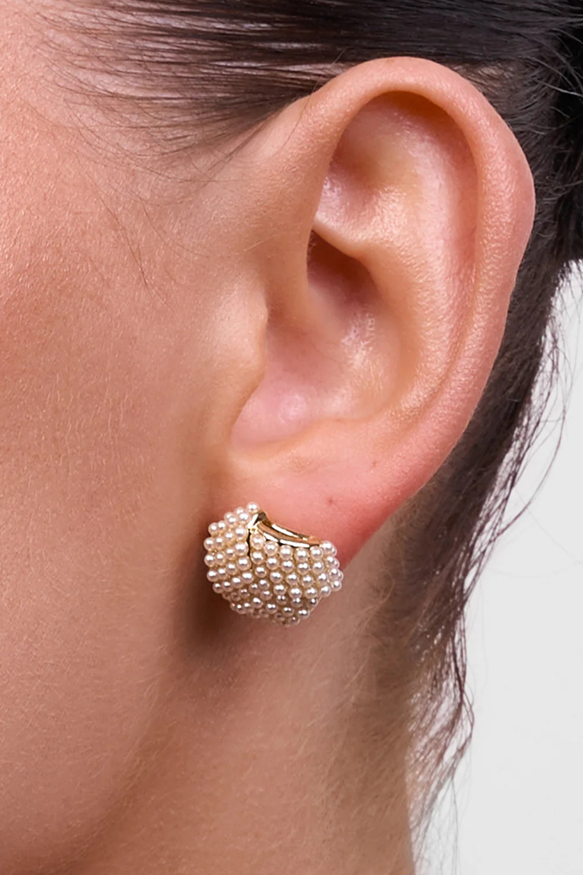 Natalina Gold Pearl Earring