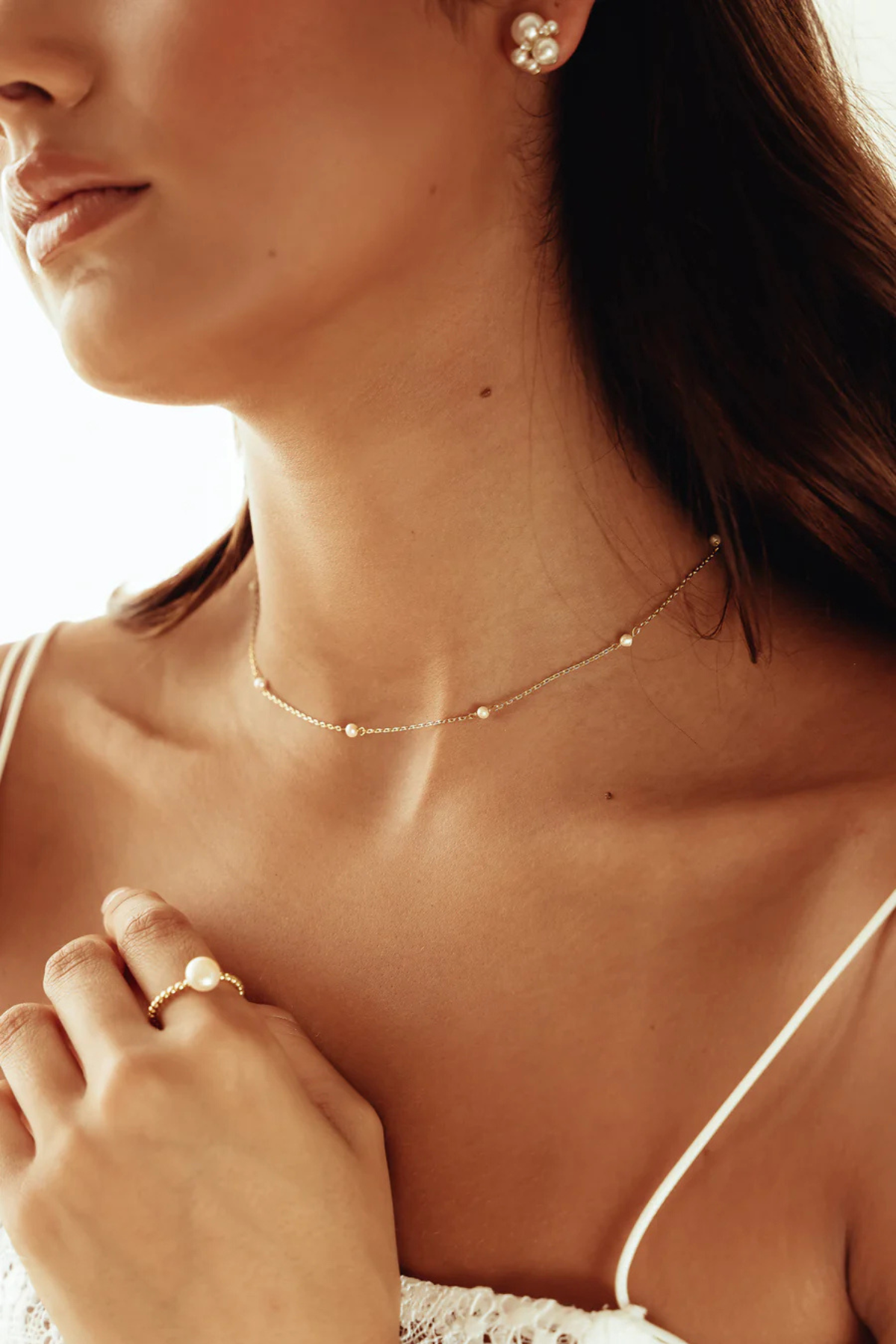 Lilibet Gold Pearl Necklace