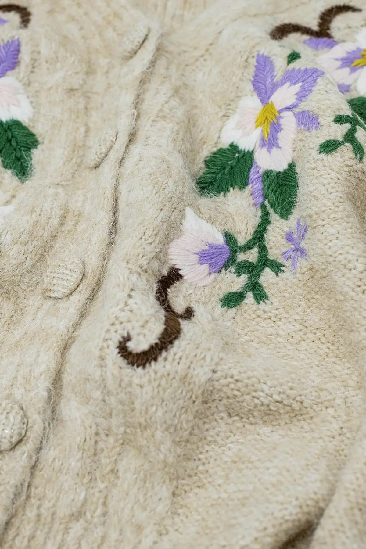 Lilac Flower Cardigan