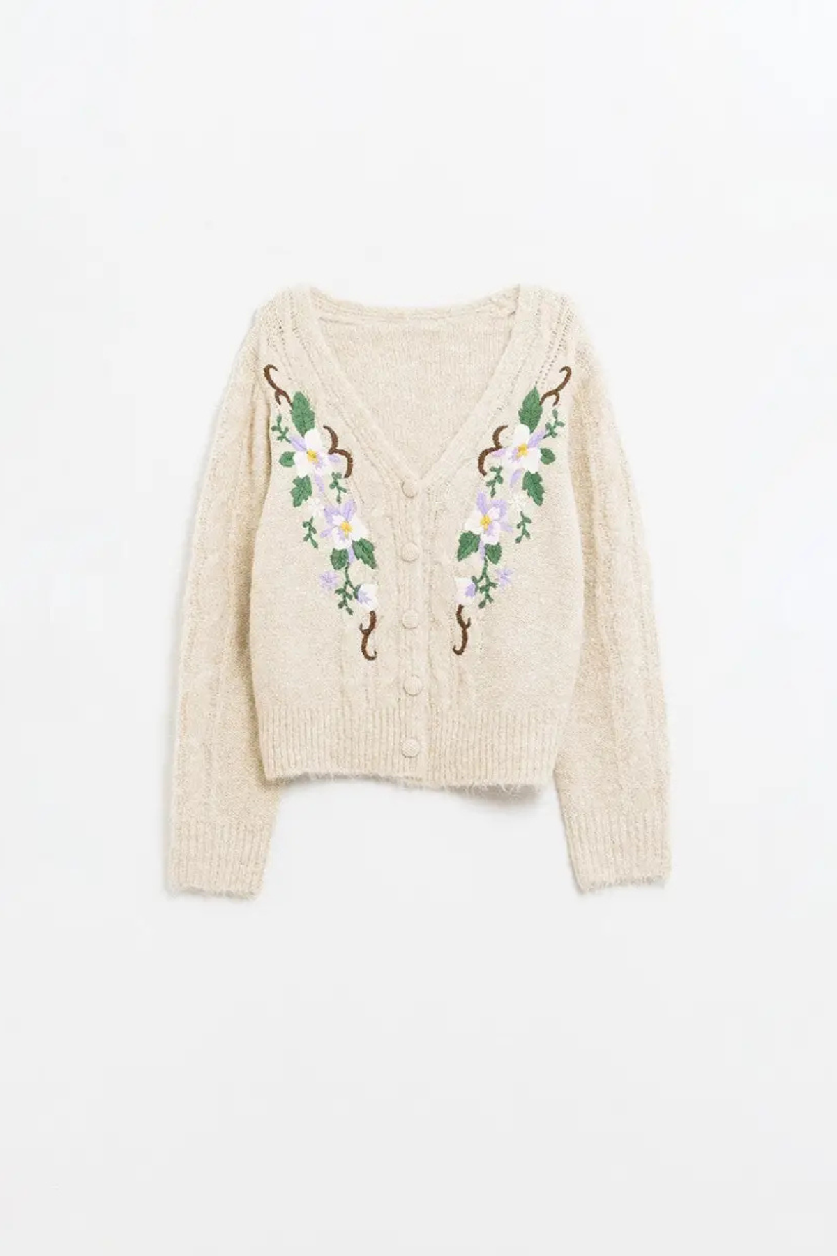 Lilac Flower Cardigan