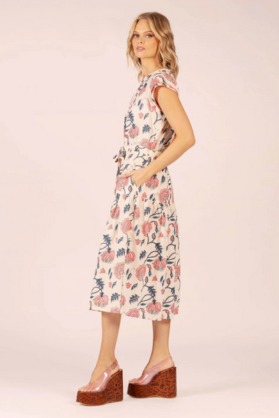 Daisy Midi Dress Capri Pink Blue