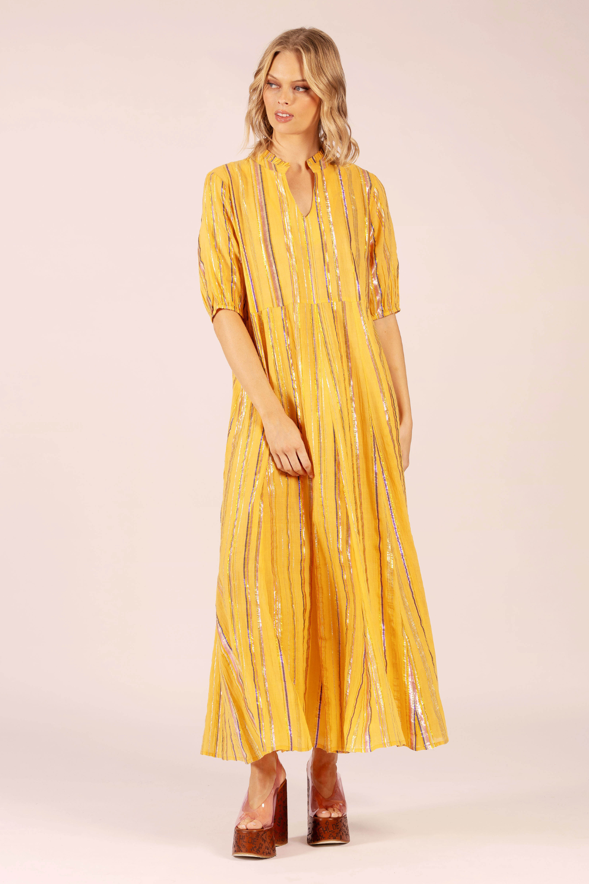 Georgia Maxi Lurex Dress Hindi Mango