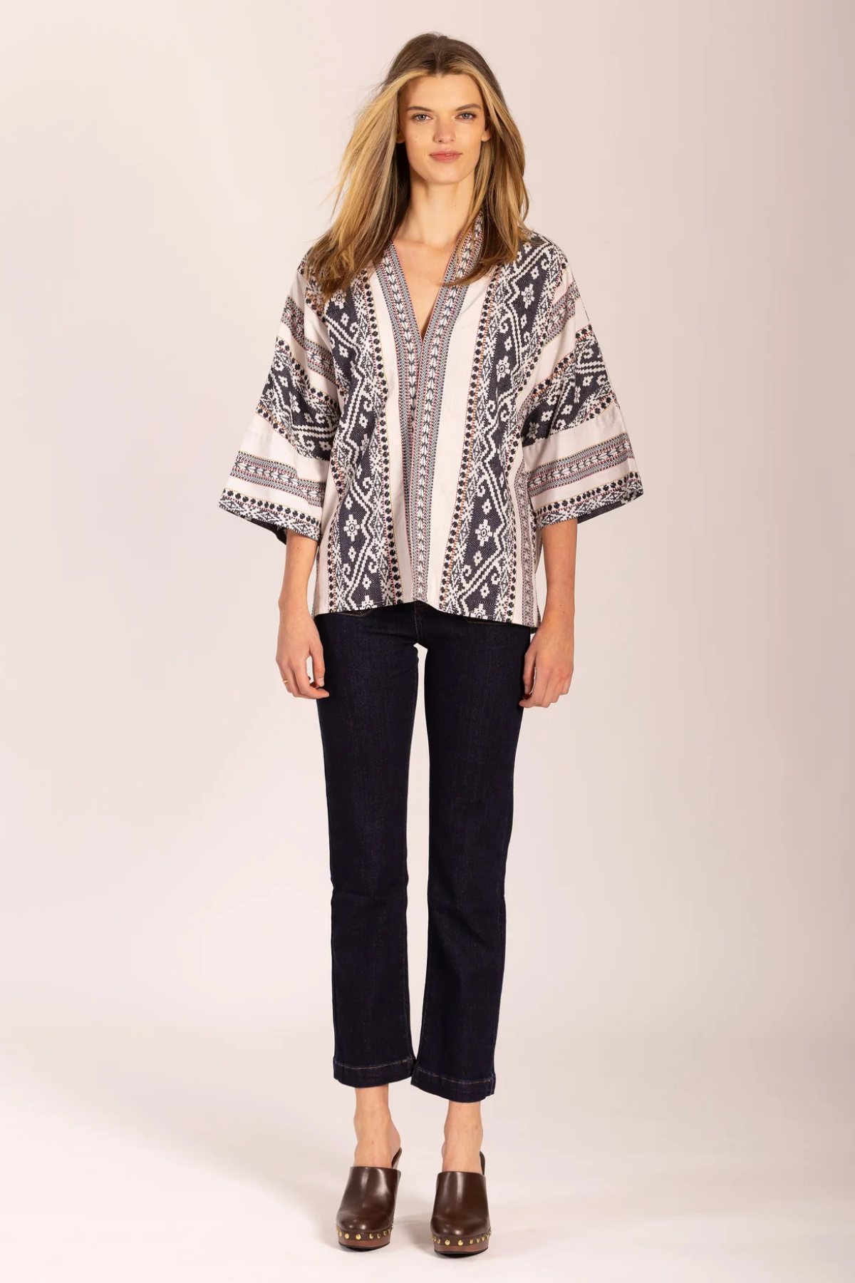 Kimono Jacket Fifteen Stripe