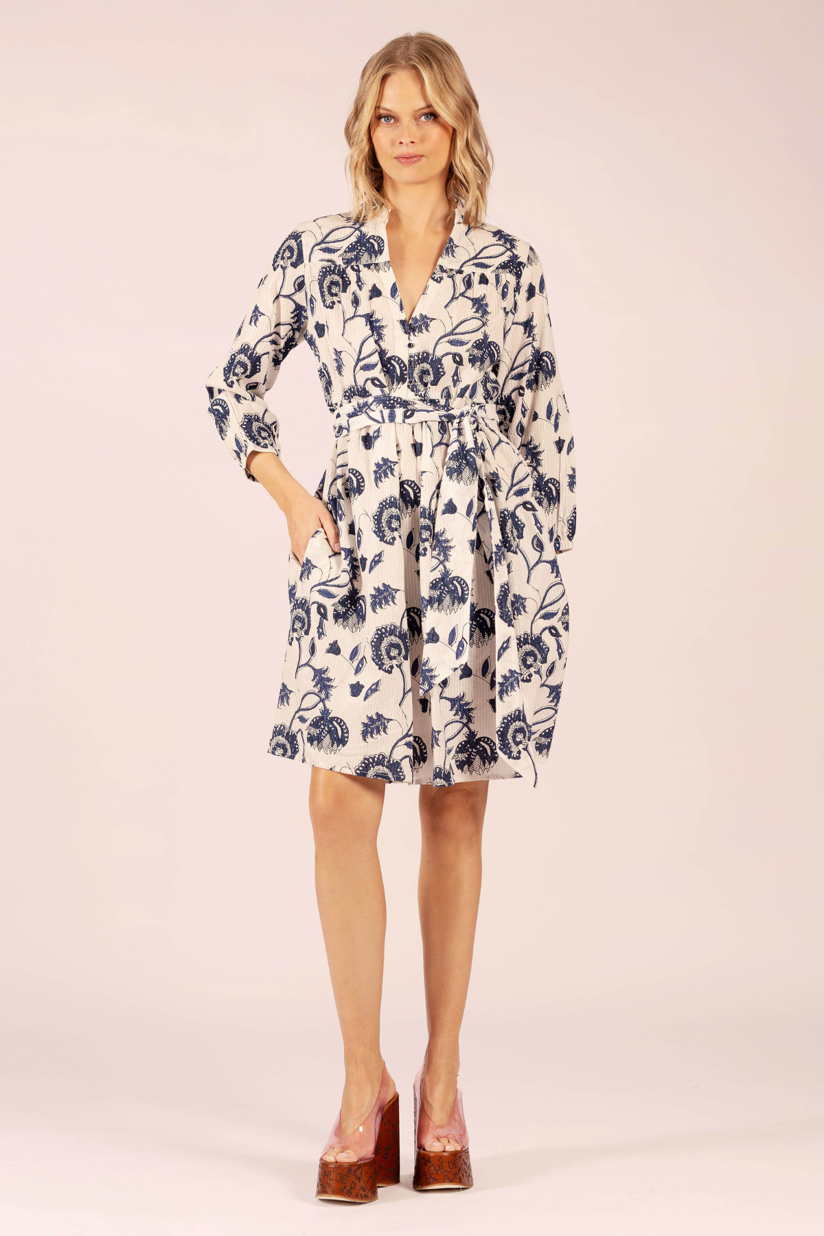 Marilyn Dress Capri Navy