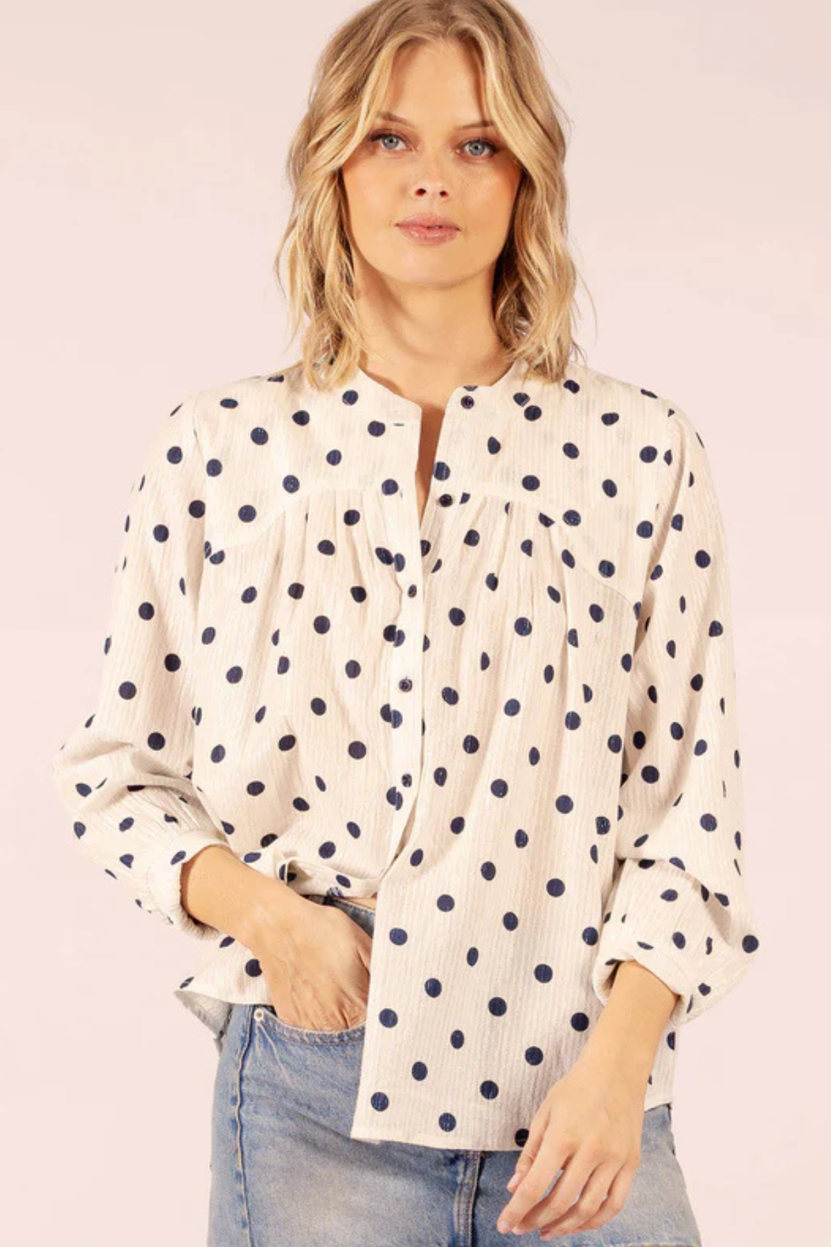Texas Shirt Polka Dot Navy