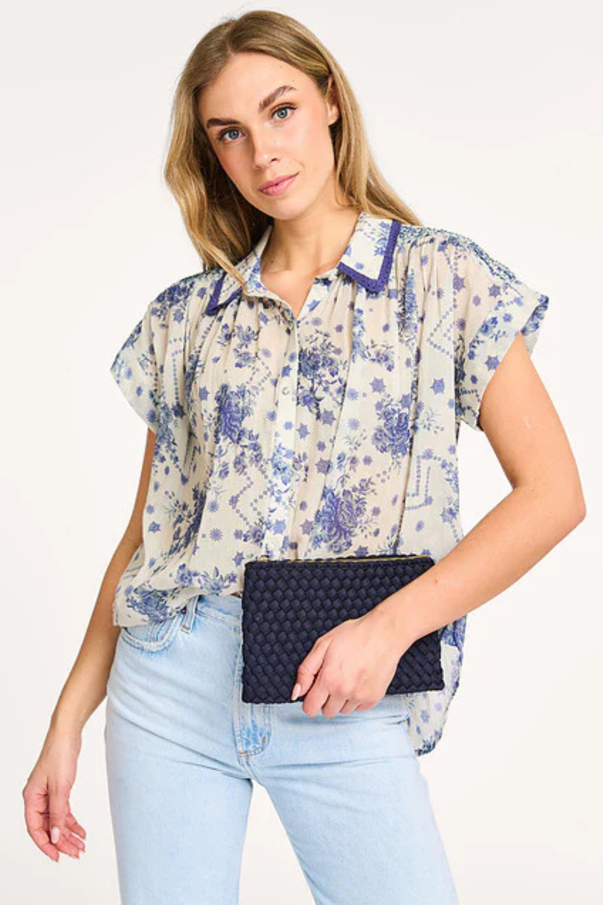Badal Shirt Blue Floral
