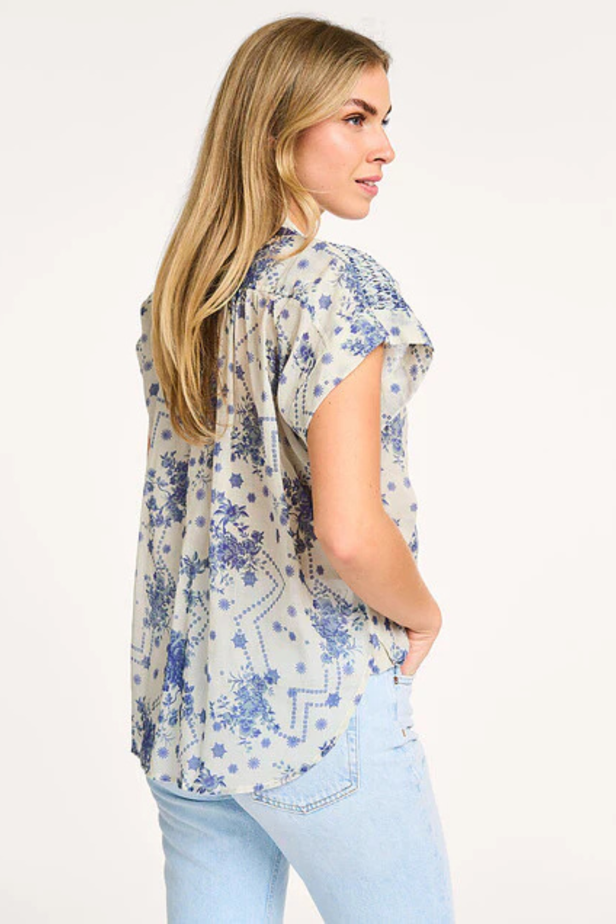 Badal Shirt Blue Floral