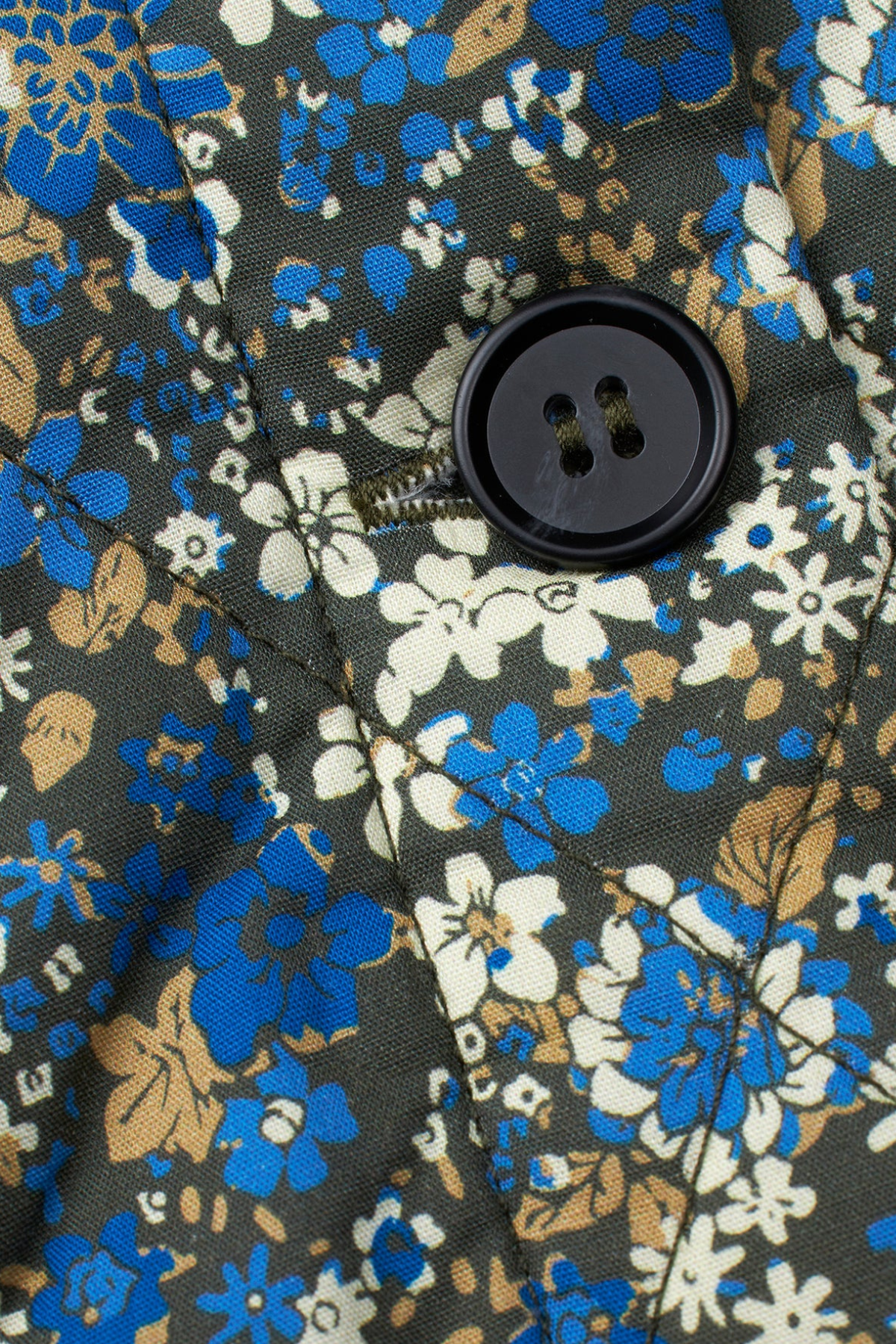 Cairo Quilted Vest Blue Floral