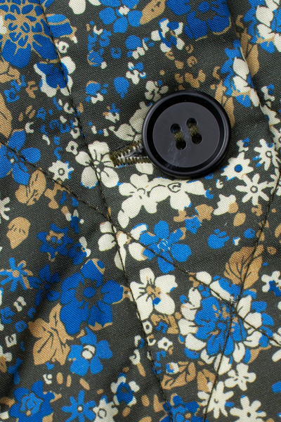 Cairo Quilted Vest Blue Floral