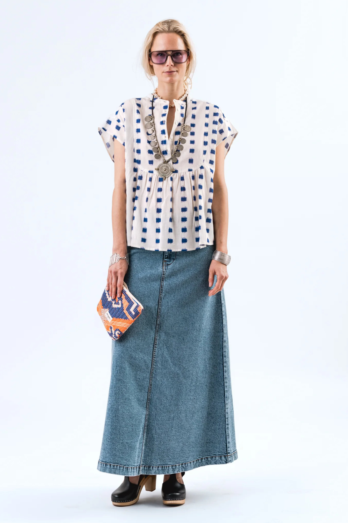 Luna Denim Maxi Skirt