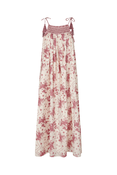 Ango Maxi Dress Pink Floral