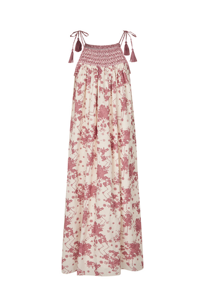 Ango Maxi Dress Pink Floral