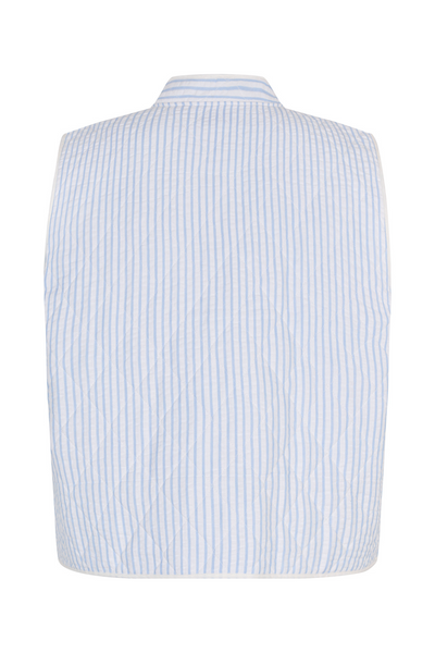 Cairo Quilted Vest Blue Stripe