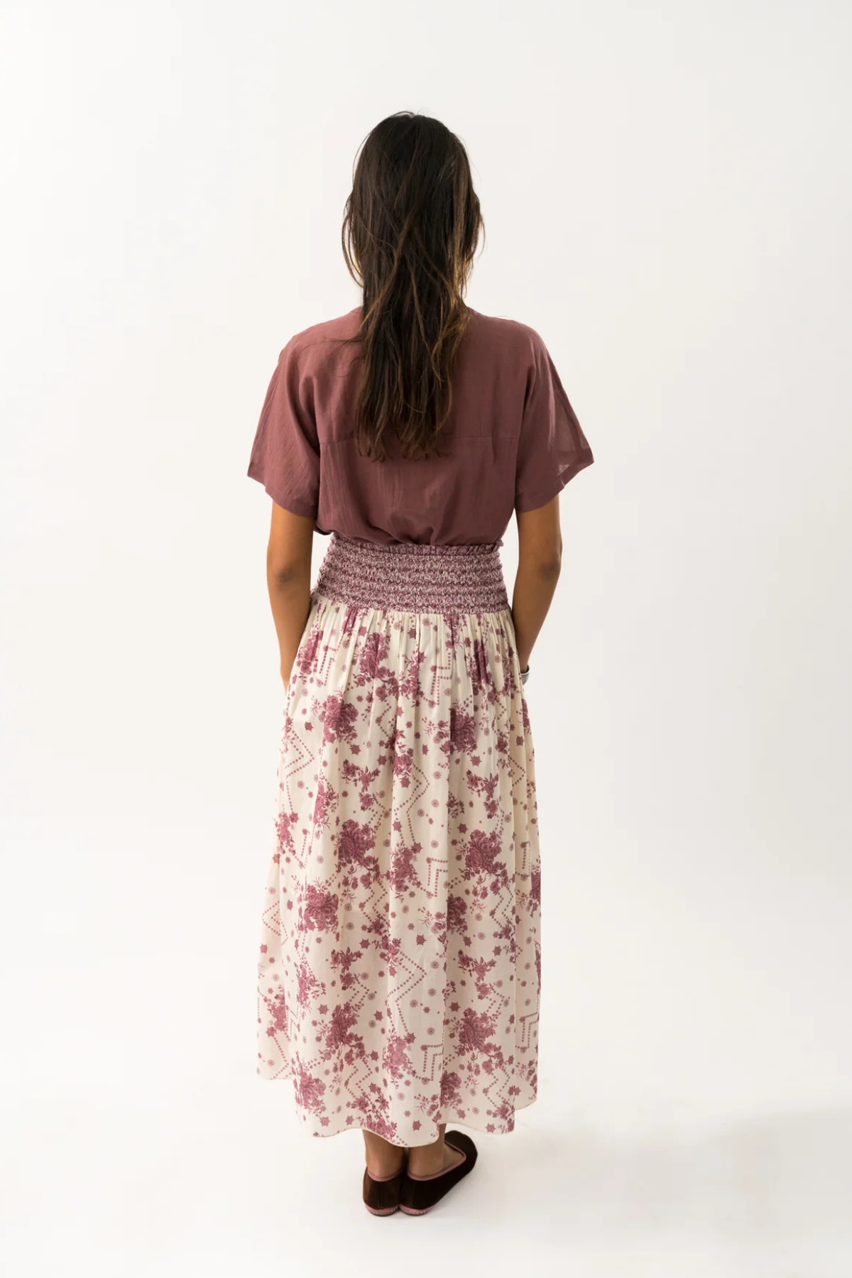 Myra Maxi Skirt Pink Floral