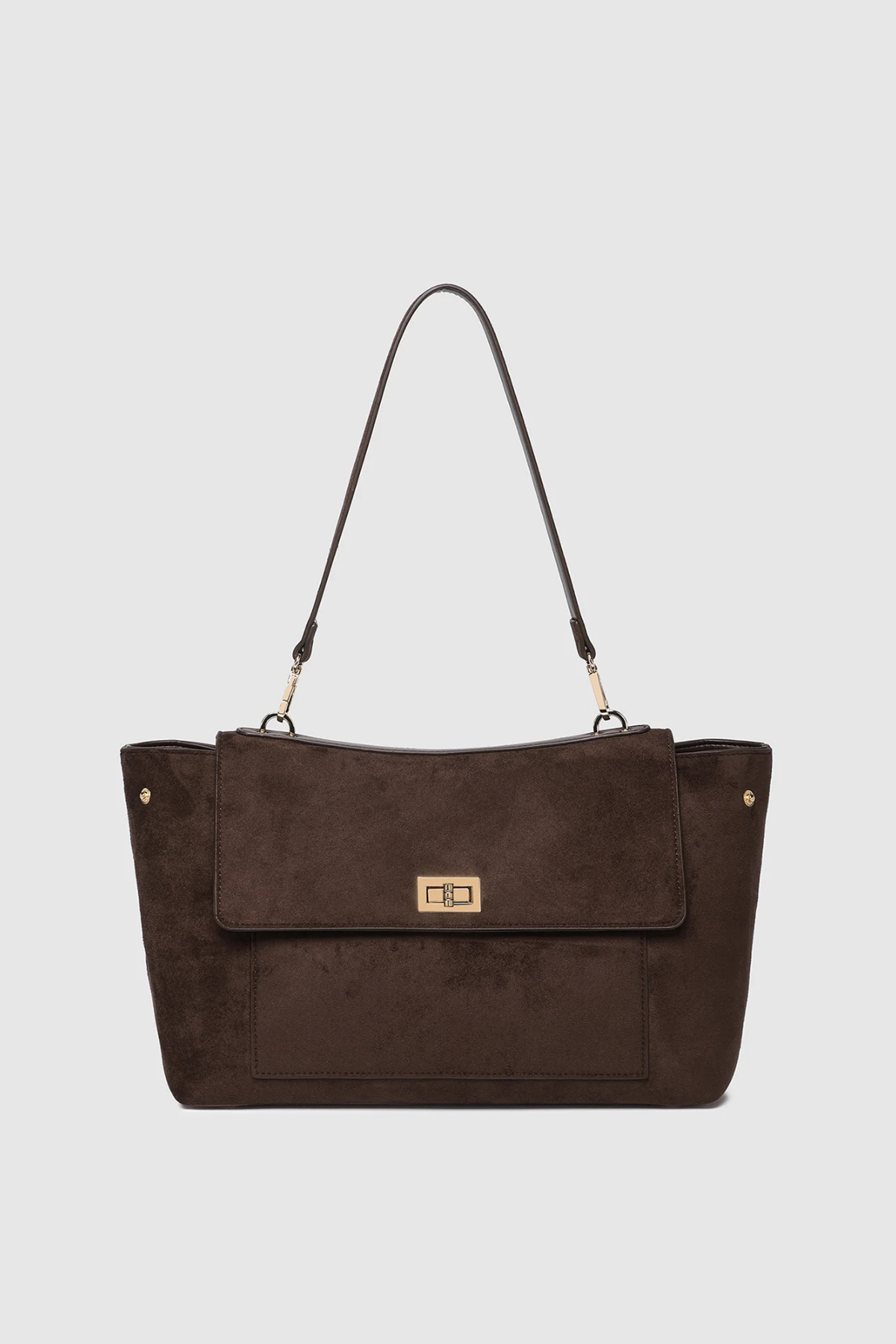 Arden Suedette Shoulder Bag Chocolate