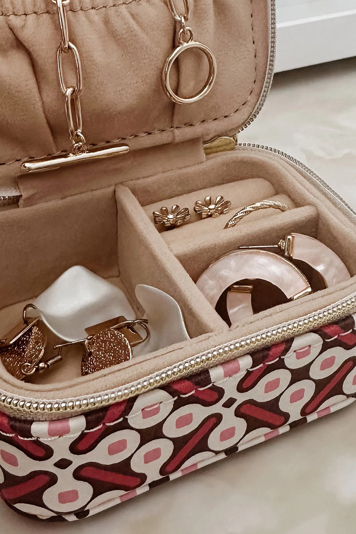 Suzie Jewellery Box Retro Pink