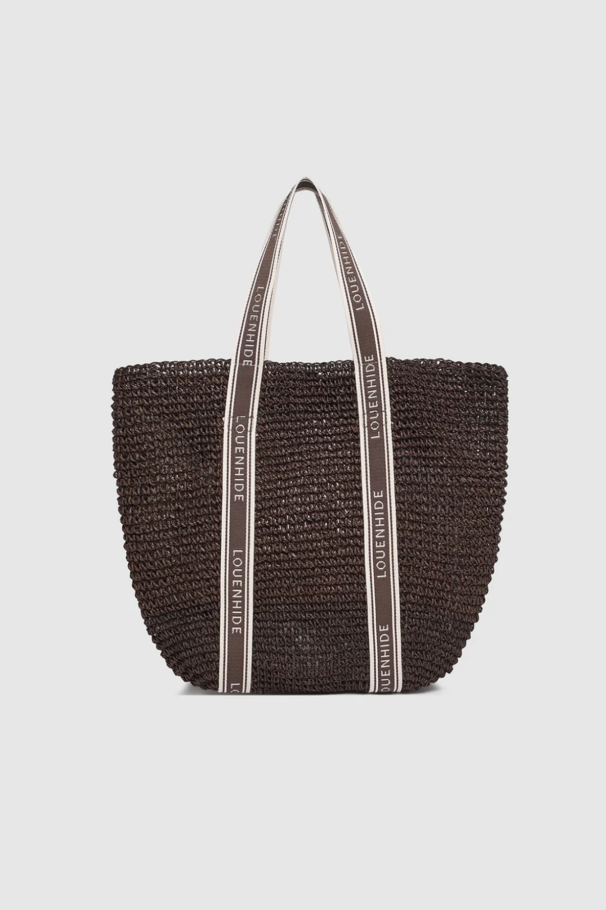 Bali Beach Bag Chocolate Raffia