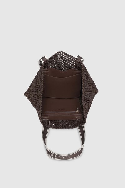 Bali Beach Bag Chocolate Raffia