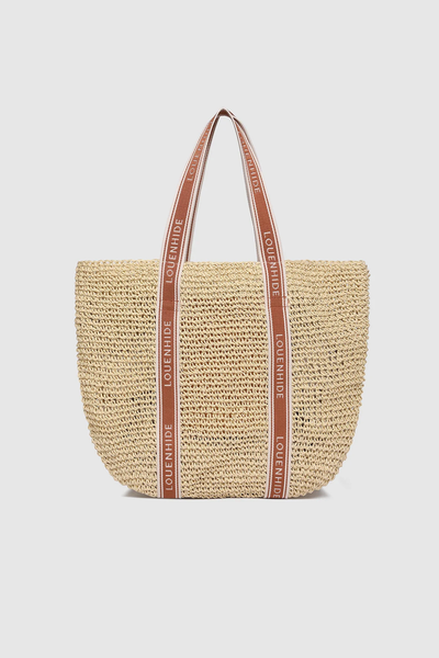 Bali Beach Bag Natural Tan Raffia