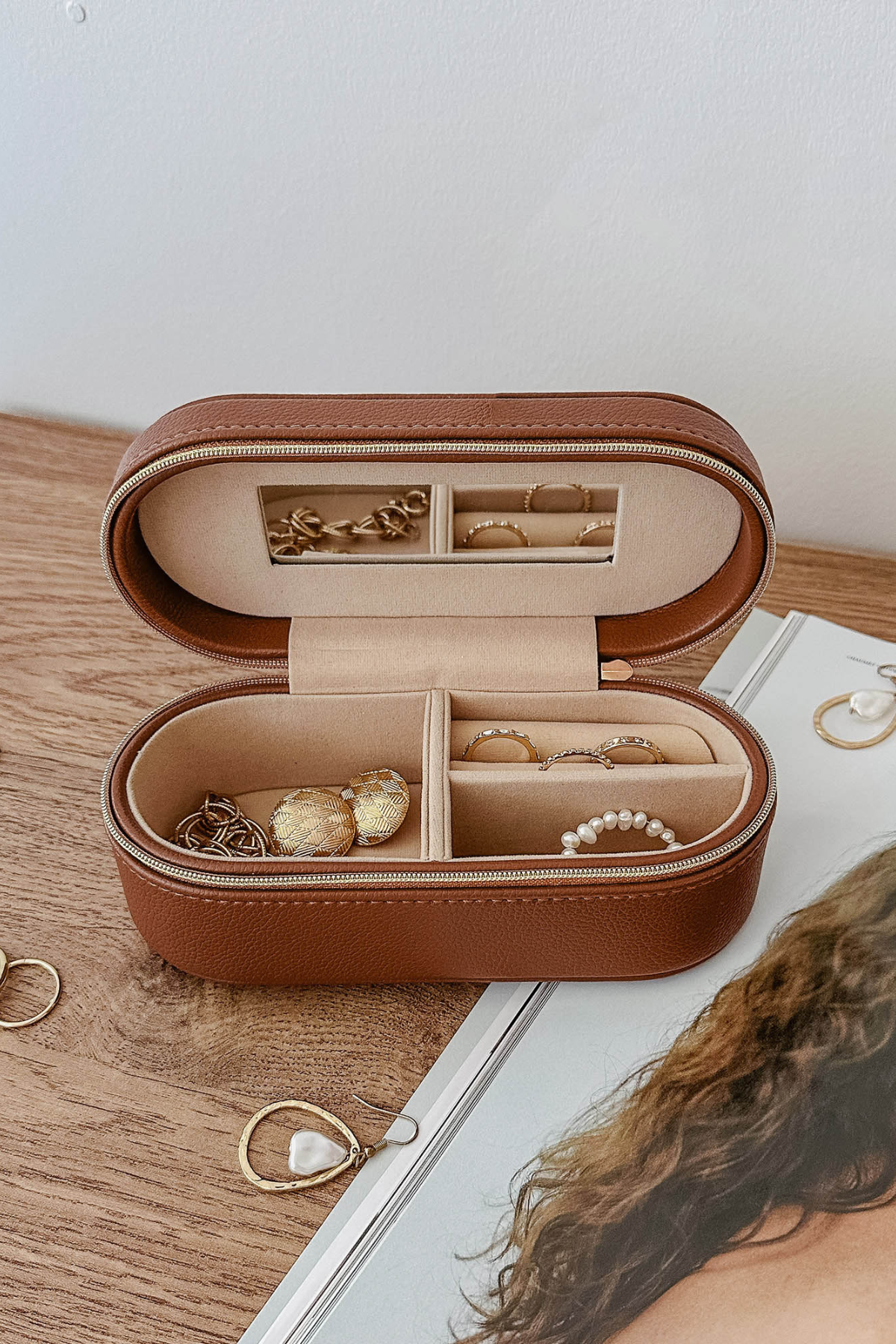 Charlee Jewellery Box Tan
