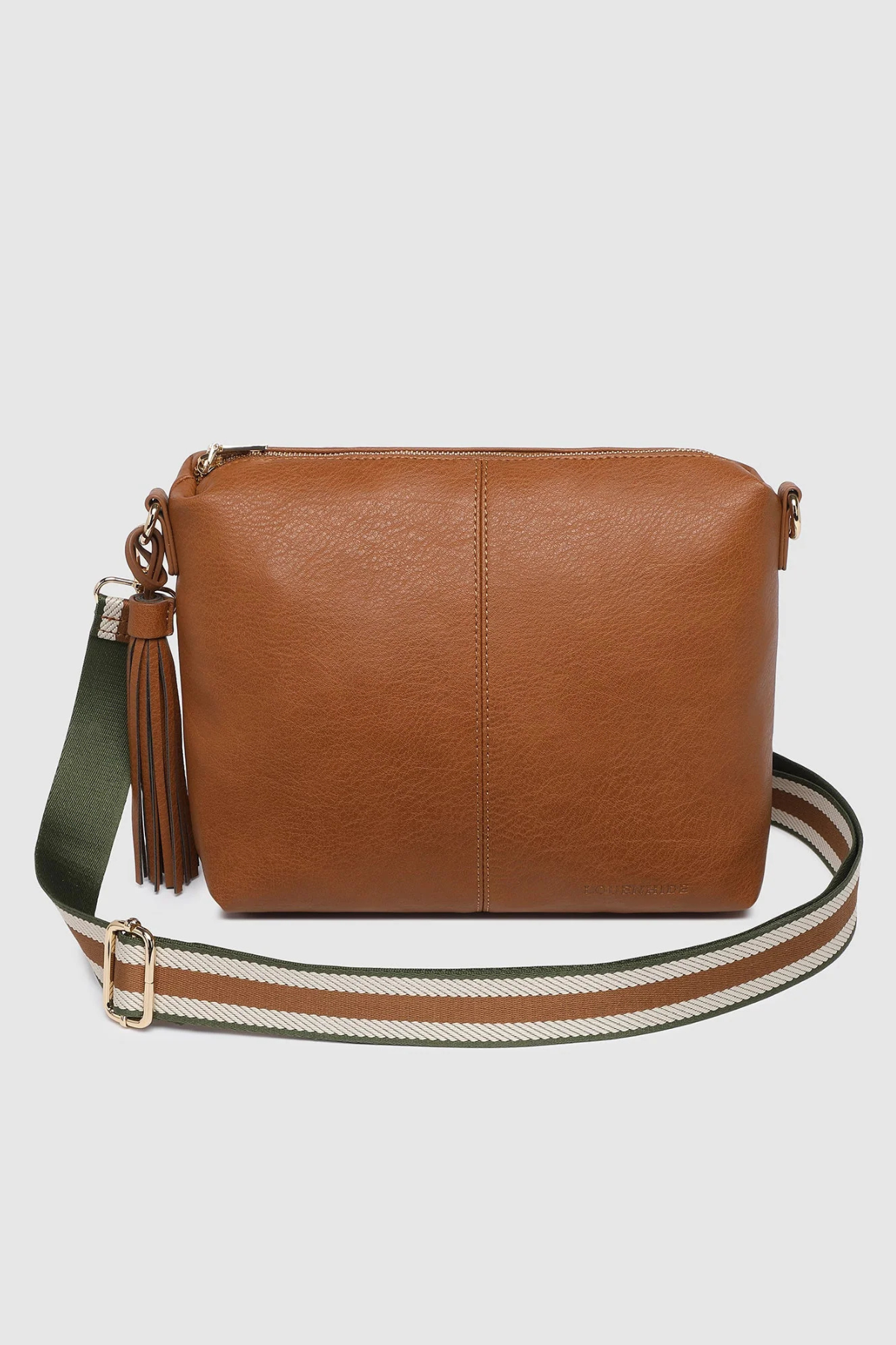 Daisy Stripe Crossbody Bag Tan