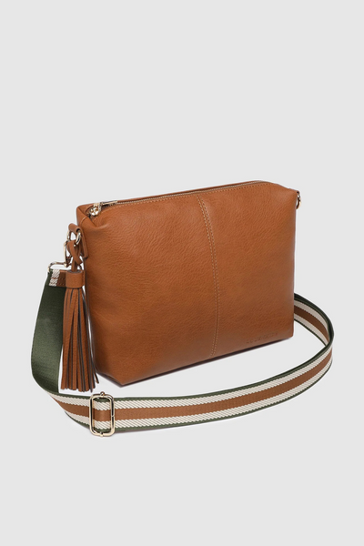 Daisy Stripe Crossbody Bag Tan