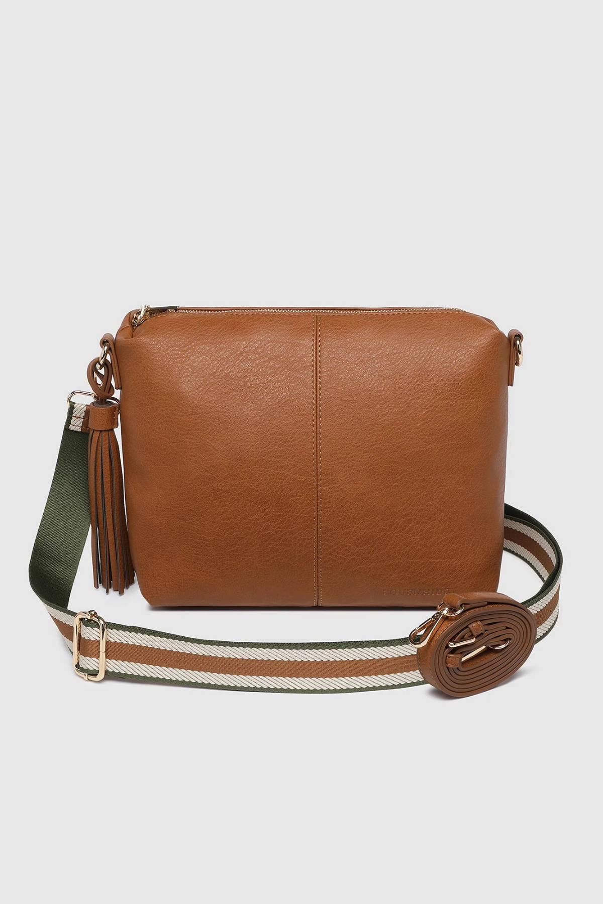 Daisy Stripe Crossbody Bag Tan