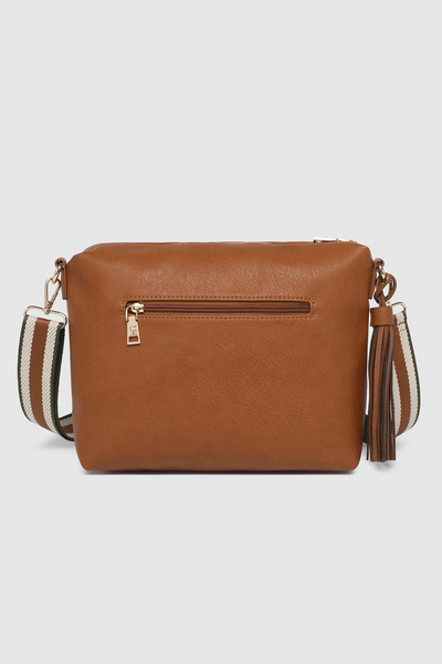 Daisy Stripe Crossbody Bag Tan