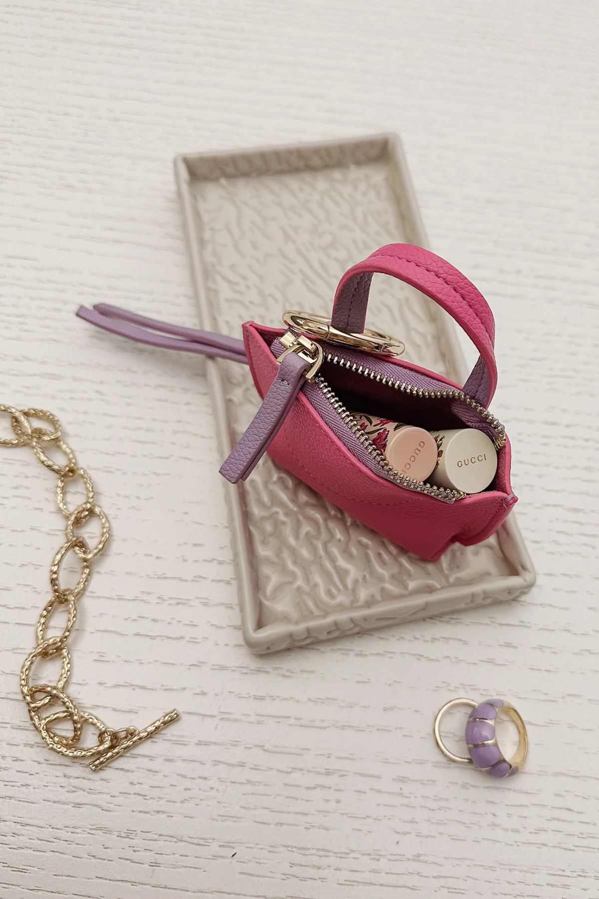 Gina Bag Charm Hot Pink
