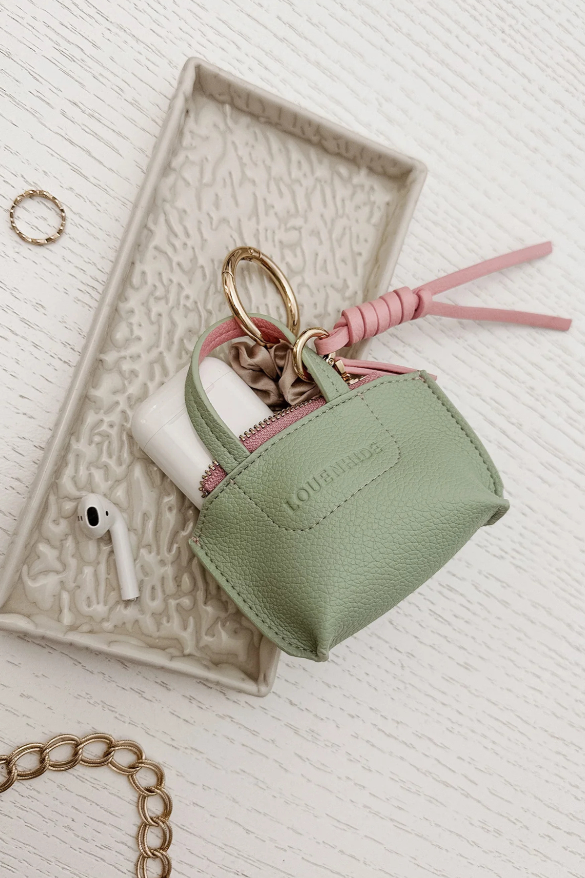 Gina Bag Charm Sage Green