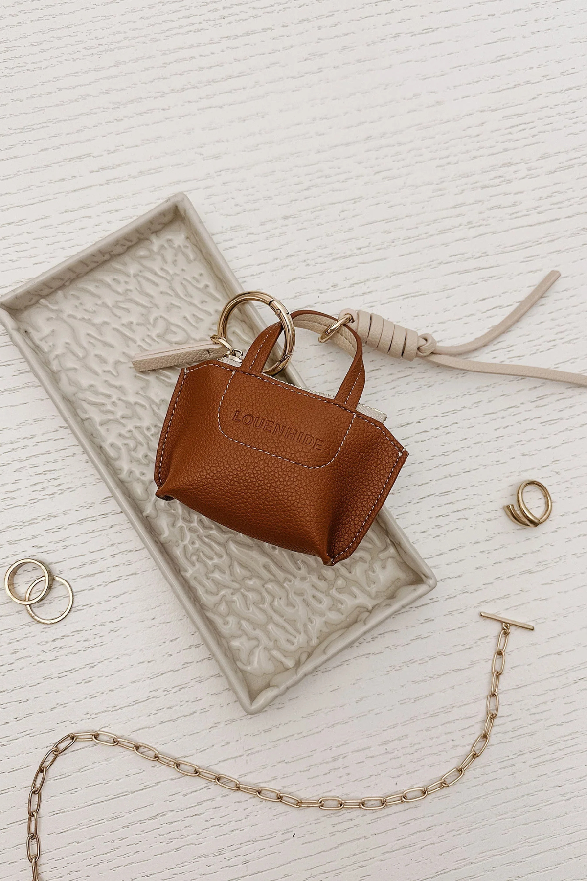 Gina Bag Charm Tan
