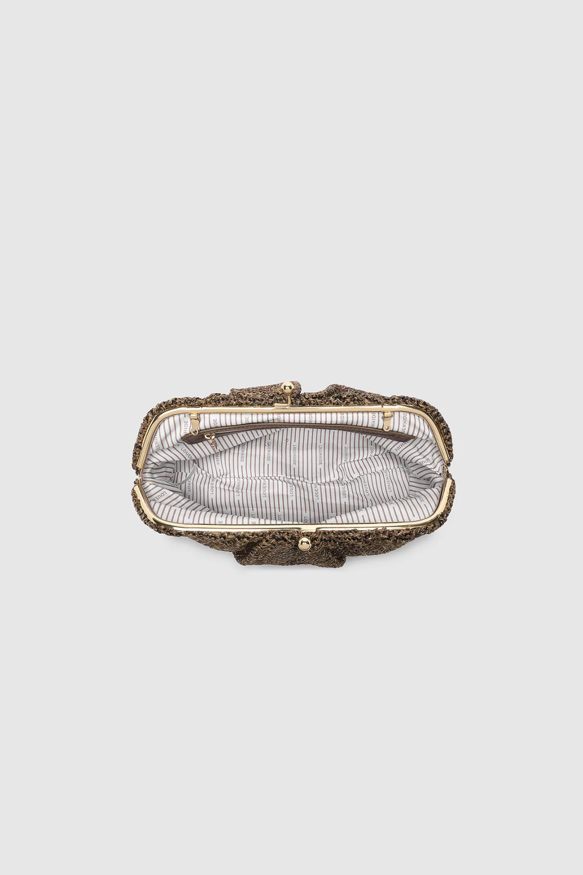 Goldie Clutch Raffia Chocolate