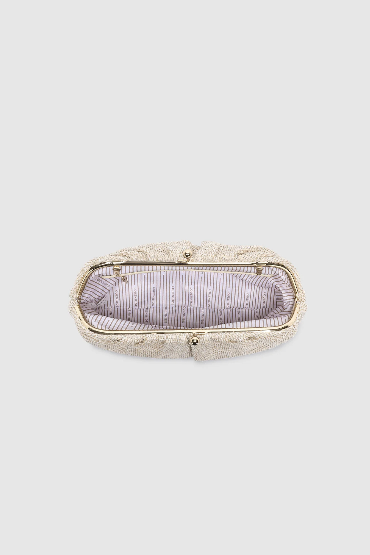 Goldie Clutch Raffia Vanilla