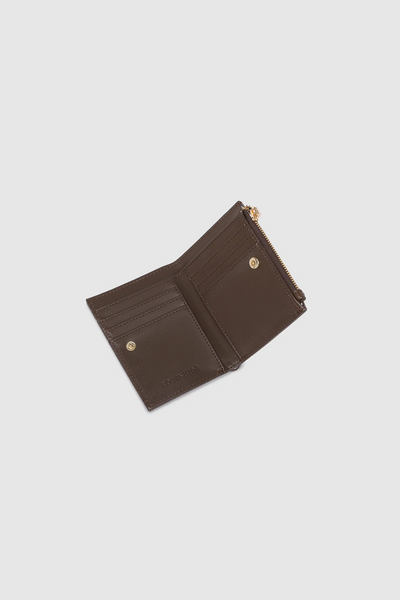 Lily Woven Wallet Chocolate