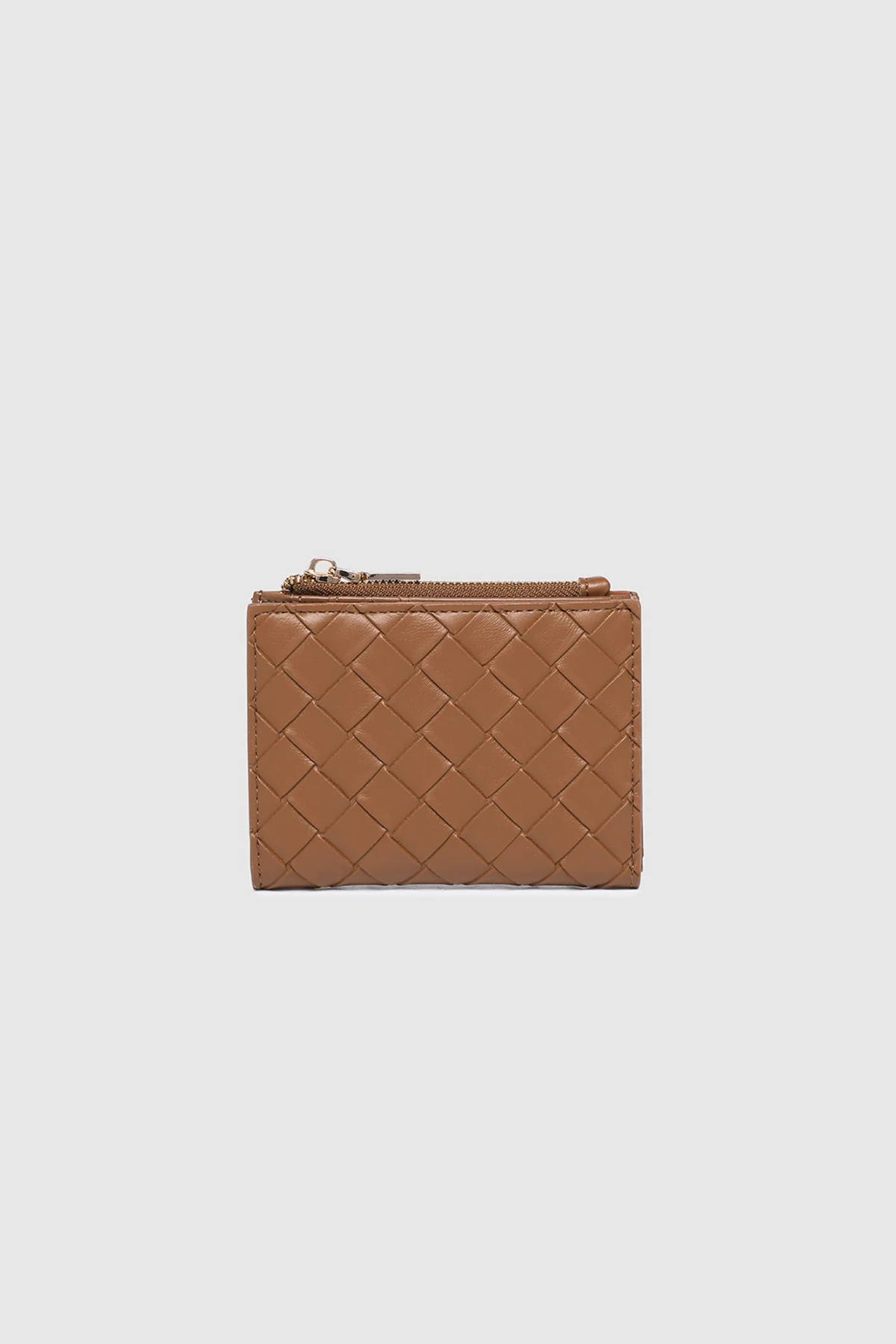 Lily Woven Wallet Tan