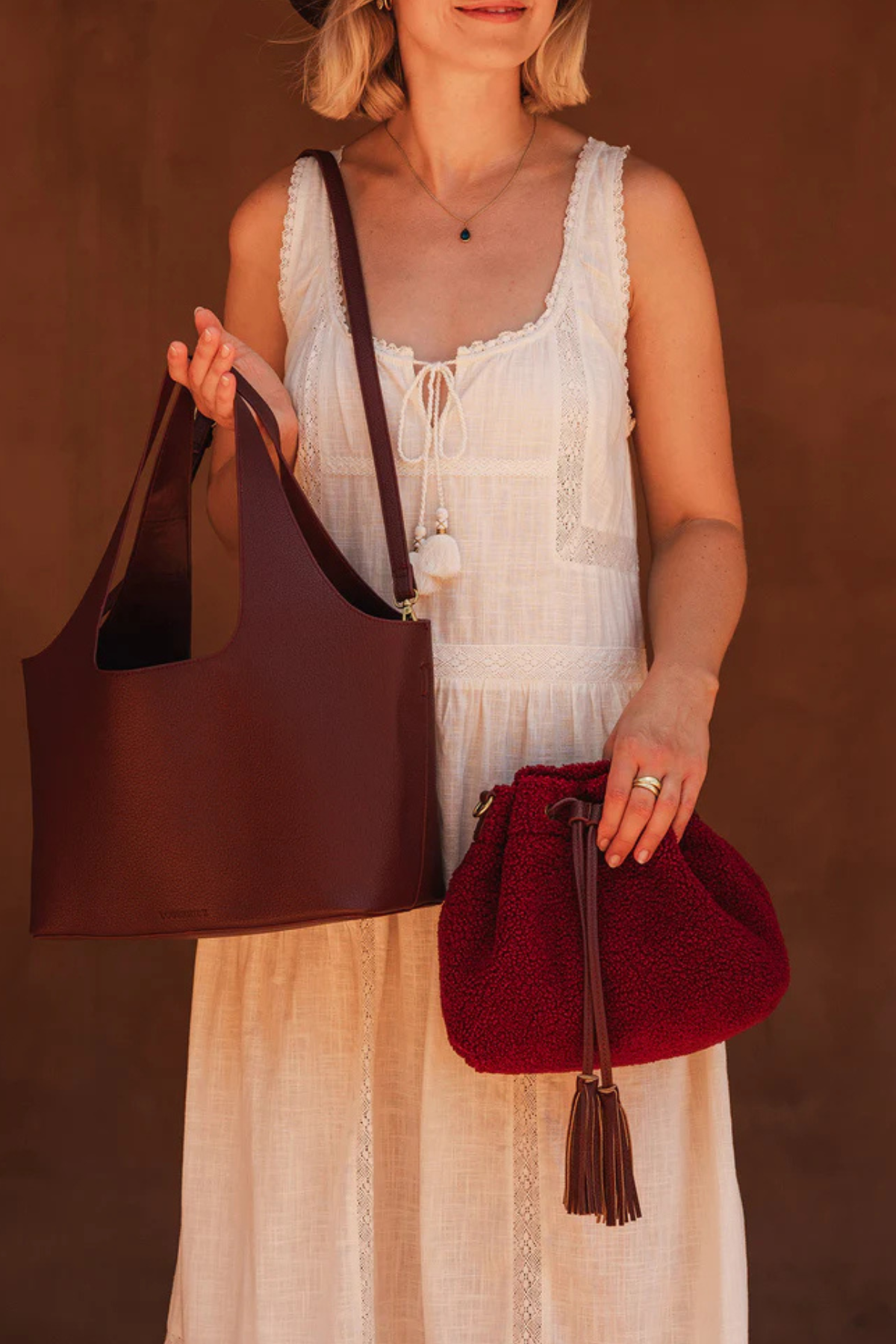 Paisley Handbag Burgundy