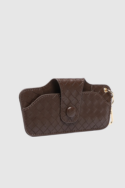 Skittle Sunglass Case Woven Chocolate