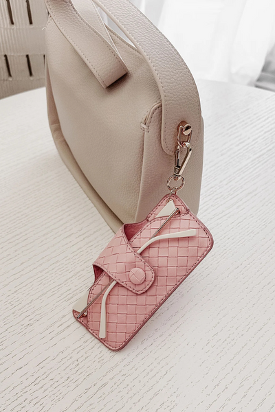 Skittle Sunglass Case Woven Pink