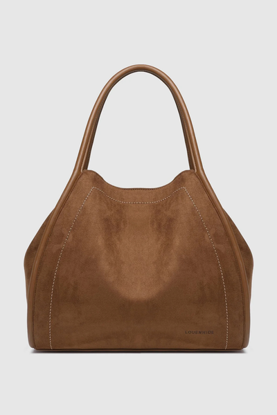 Sutton Suedette Shoulder Bag Tan
