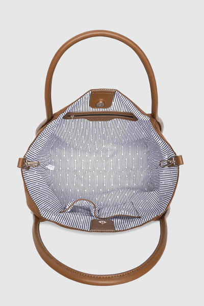 Sutton Suedette Shoulder Bag Tan