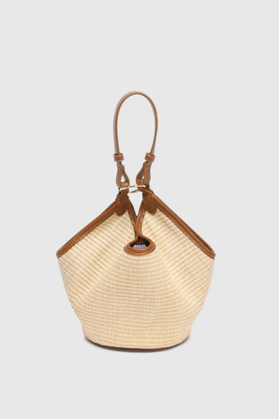 Taya Mini Tote Bag Raffia Tan